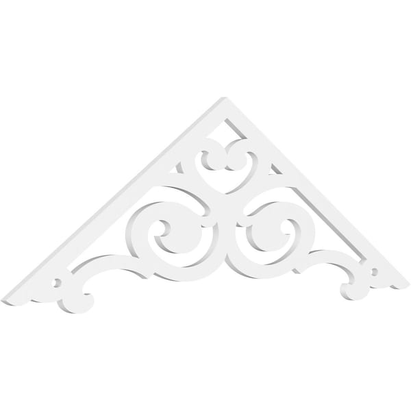 Ekena Millwork Pitch Hurley Architectural Grade PVC Gable Pediment, 72"W x 24"H x 1"P (8/12) GPP072X024X100HUR - main